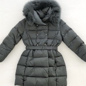 Add Girls Fur & Down Puffer Coat